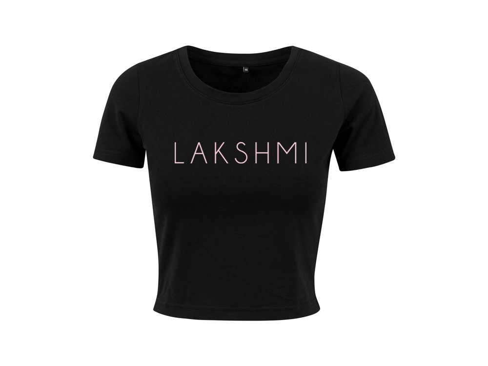 Lakshmi Logo Crop Top Black